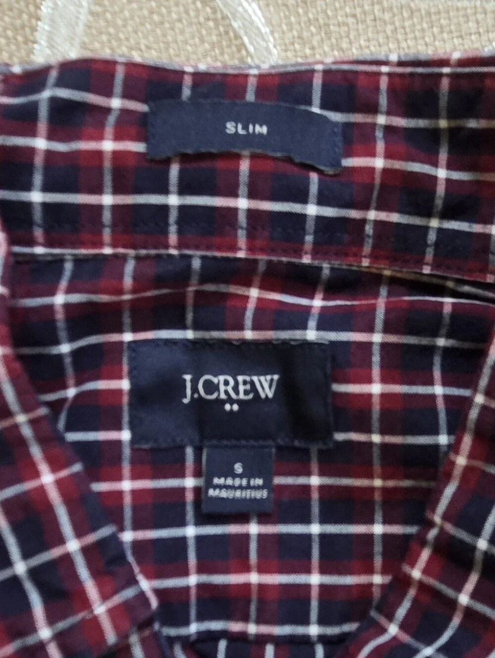 J. Crew Red White And Blue Long Sleeved Button Up Shirt!